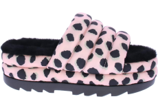 UGG Maxi Slide Sheetah Print Pink Scallop