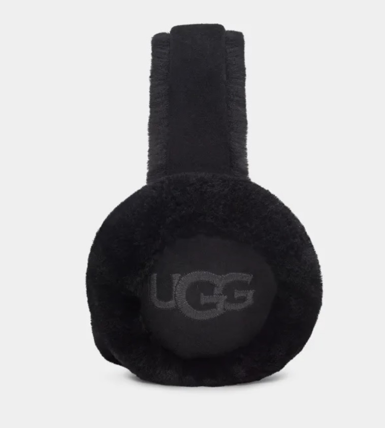 UGG Sheepskin Embroidery Earmuff Black