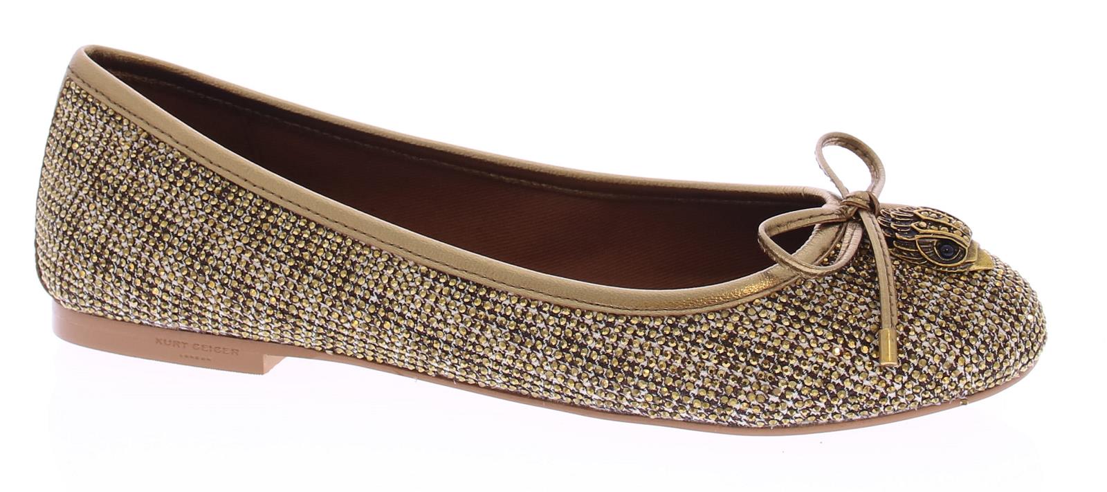 Kurt Geiger Eagle Ballerina Beige Fabric 9790640609