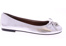 Kurt Geiger Eagle Ballerina Siver Leather