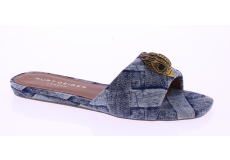 Kurt Geiger Kensington Flat Sandal-denim-denim
