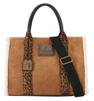 Kurt Geiger Southbank Tote-camel-suede leather 5033548219