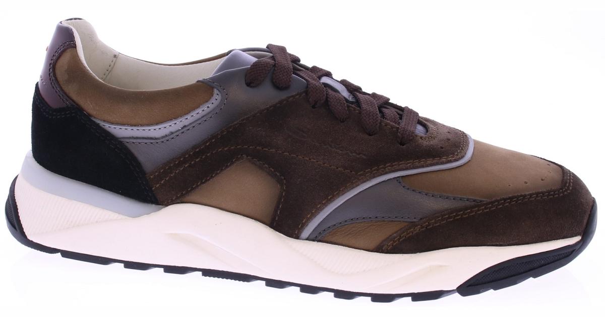 Baskets Santoni Innova Casual Brun - Taille 9 UK (43.5 EU), Cuir, Fait Main En Italie - Neuf Avec Boîte