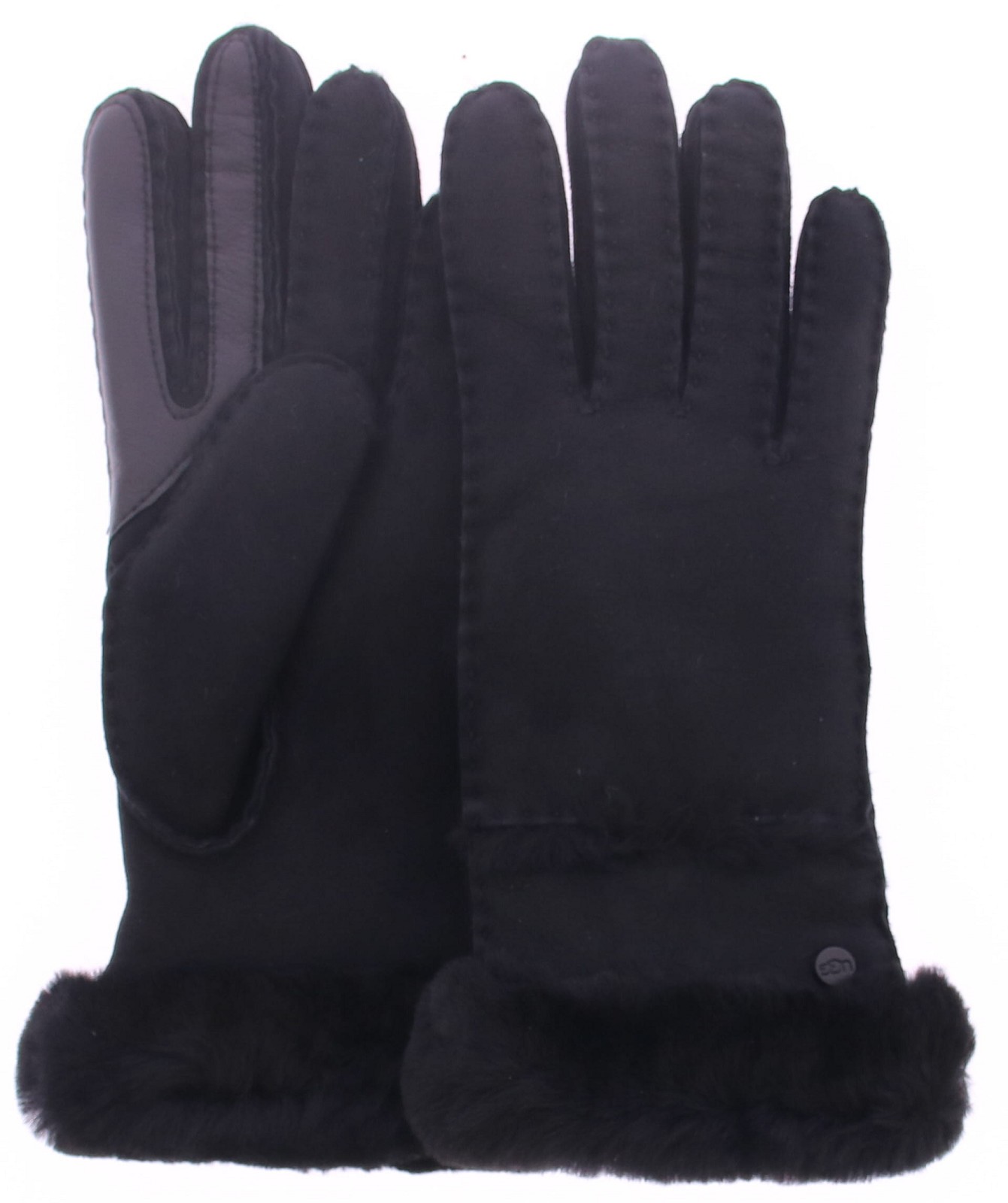 UGG Sheepskin Seamed Glove Black 17371
