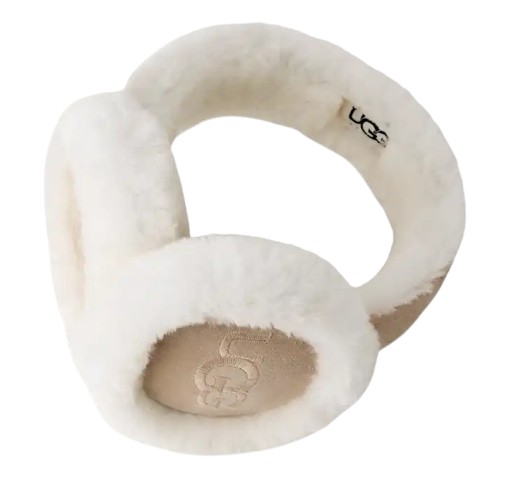 UGG Sheepskin Embroidery Earmuff Sand 20955