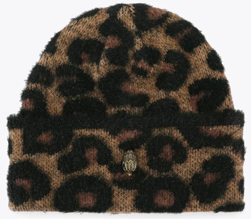 Kurt Geiger Leopard Lurex Beanie-brown oth 6216639999 39