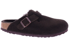 Birkenstock Boston Shearling Suede Leather Mocca